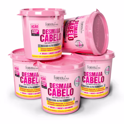 Imagem do produto Combo Com 5 Máscaras Desmaia Cabelo Forever Liss 350G