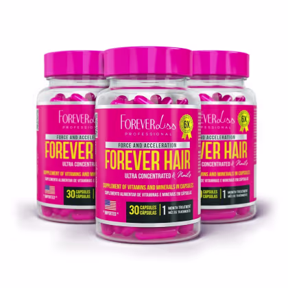 Imagem do produto Combo Tratamento 3 Meses Forever Hair Crescimento Capilar - MKT