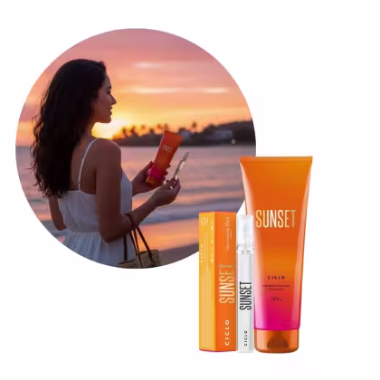 Imagem do produto Kit Presente Ciclo Sunset Hidratante 240ml + Colônia 10ml