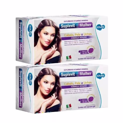 Imagem do produto Kit C2 Suplemento Capilar Suplevit Mulher C60 cápsulas - EMS