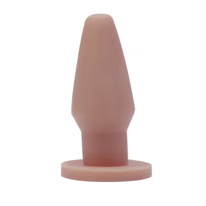Plug anal em formato cônico, com base circular para apoio. Produto de beleza da marca Aine, com design minimalista e superfície lisa.
