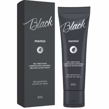 Gel Lubrificante Beijável Black Mentol Extra Forte - 60g