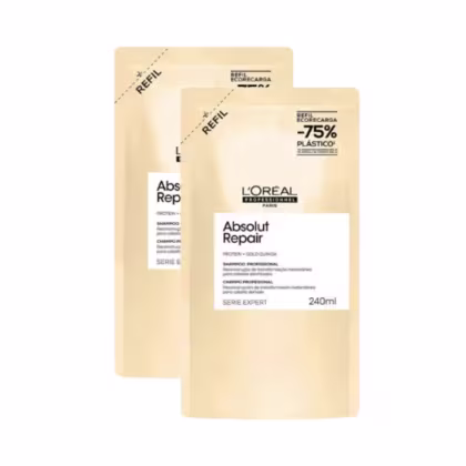 Kit L'Oréal Professionnel Absolut Repair Gold Quinoa + Protein Double Refil, 2 unidades.