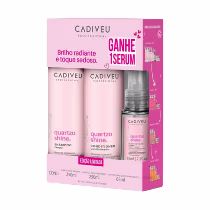 Imagem do produto Cadiveu Quartzo Shine - Kit Shampoo 250ml + Cond 250ml + Óleo Capilar 65ml