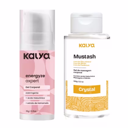 Imagem do produto Kit Gel Adstringente com Ácido Hialurônico Energyze Axpert + MUSTASH CRYSTAL Lubrificante á base de água - Kalya