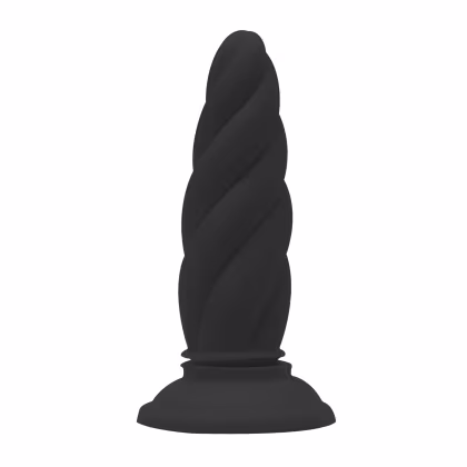 Plug anal com design espiralado e base arredondada, apresentado em embalagem simples e discreta. Produto da marca Aine, destinado ao uso íntimo e pessoal.