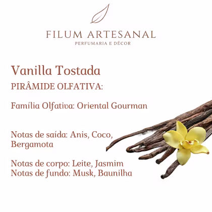 Imagem do produto Filum Artesanal Difusor de Varetas Aromatizador de Ambiente Vanilla Tostada 250ml