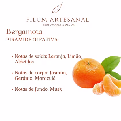 Imagem do produto Filum Artesanal Vela Aromática Perfumada Bergamota  90g