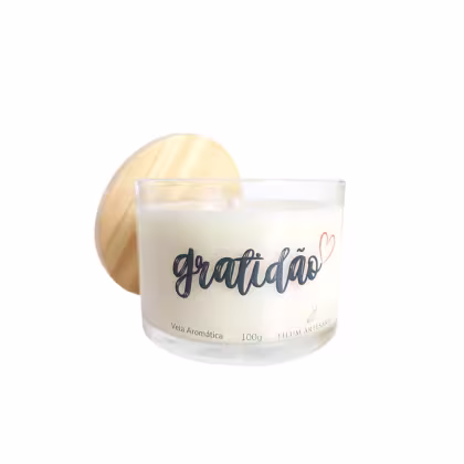Imagem do produto Filum Artesanal Vela Aromática Perfumada Gratidão   100g