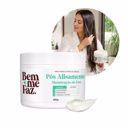 Imagem do produto Máscara Pós Alisamento 300g Manutenção do Liso Bem Me Faz
