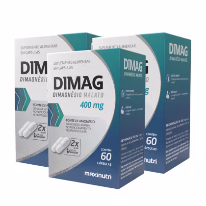 Imagem do produto Kit 3 Dimag 400mg Maxinutri 60 Cápsulas