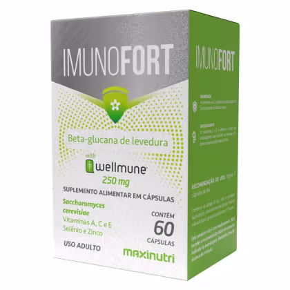 Imagem do produto Imunofort Wellmune Vitaminas 250mg Maxinutri 60 Capsulas