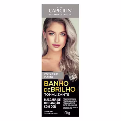 Imagem do produto Banho Brilho Capicilin Prata Claro Platina 100g