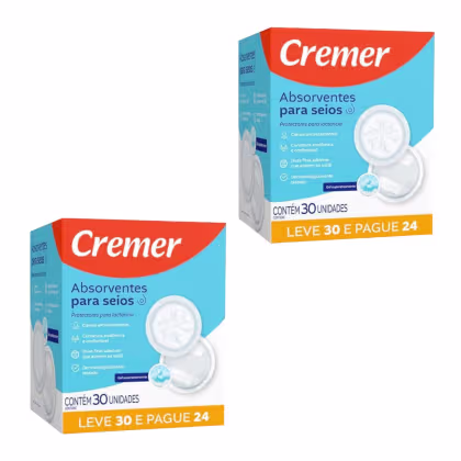 Imagem do produto Kit C2 Absorvente para Seios leve 30 pague 24 - Cremer