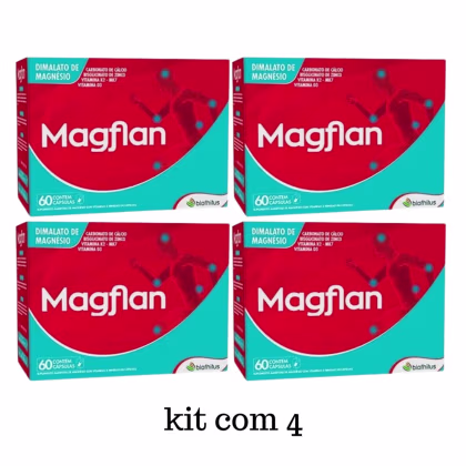 Kit Biofhitus Magflan Dimalato de Magnésio, 4 unidades.