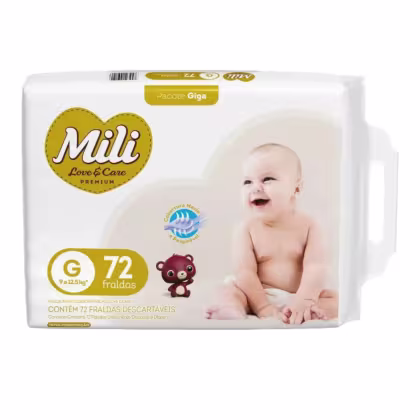 Imagem do produto Fralda Mili Love & Care Premium Giga G com 72 Unidades
