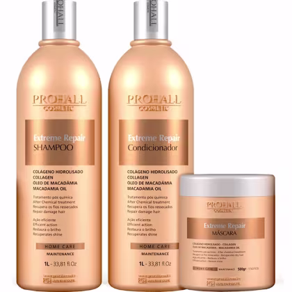 Imagem do produto Prohall Extreme Repair - Kit Tratamento Macadâmia Trio Salão (3 Produtos)