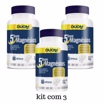 Imagem do produto Kit C3 Suplemento Alimentar Magnésio 5 Com 60 caps - Duom