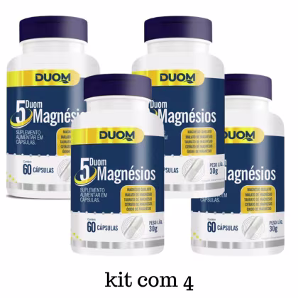Imagem do produto Kit C4 Suplemento Alimentar Magnésio 5 tipos C 60Caps - Duom