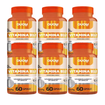 Imagem do produto Kit C6 Vitamina B12 Cianocobalamina Cápsula Vegetal – Duom