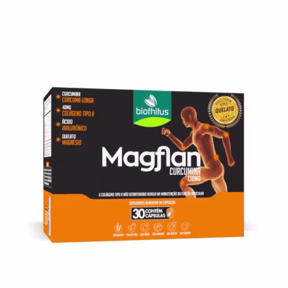 Suplemento Alimentar Biofhitus Magflan Curcumina, 30 cápsulas.