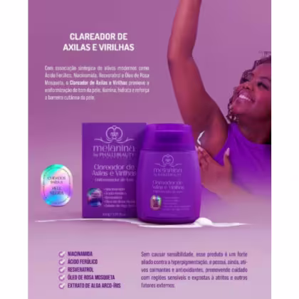 Imagem do produto Clareador Axilas e Virilhas Melanina 100g – PhálleBeauty