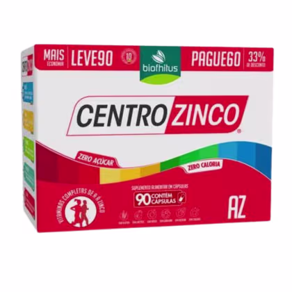 Suplemento Alimentar Biofhitus Centrozinco AZ, 60 Cápsulas.