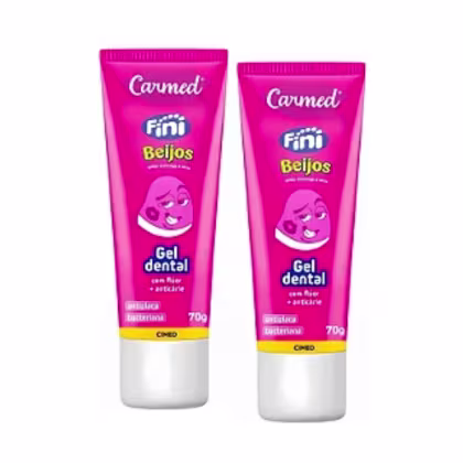 Imagem do produto Kit Carmed Fini Beijos Gel Dental (2 Unidades)