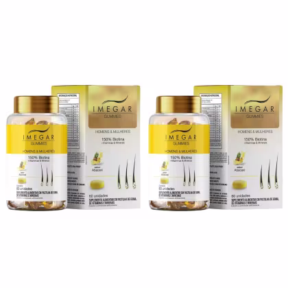 Imagem do produto Kit C2 Imegar Gummies C60 Sabor Abacaxi – Prowin Pharma