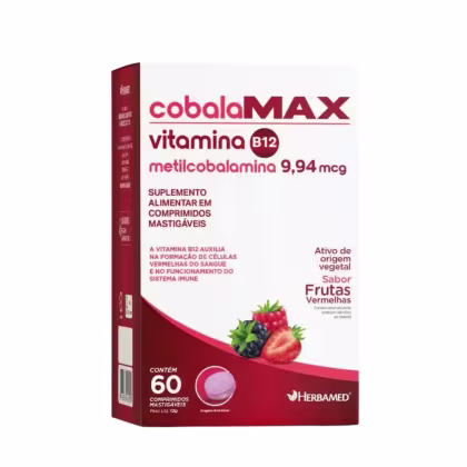 Imagem do produto Cobalamax Metilcobalamina Herbamed B12 Ativa C60
