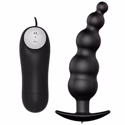 Imagem do produto Plug Anal Vibrador Escalonado com Controle Orgasmo Prazer