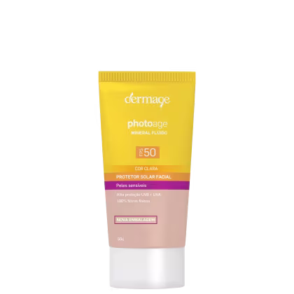 Imagem do produto Dermage Photoage Mineral Fluido FPS50 Cor Clara - Protetor Solar Facial com Cor 50g