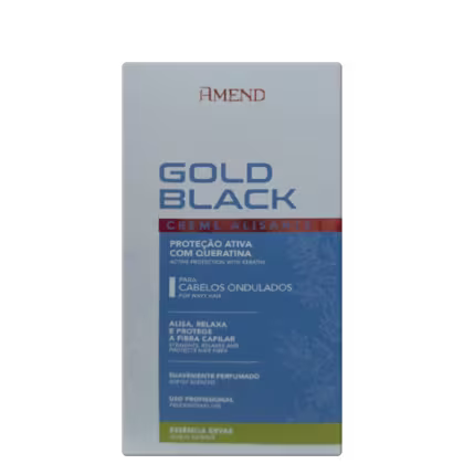 Imagem do produto Kit Amend Gold Black Ervas Creme Alisante Cabelos Ondulados