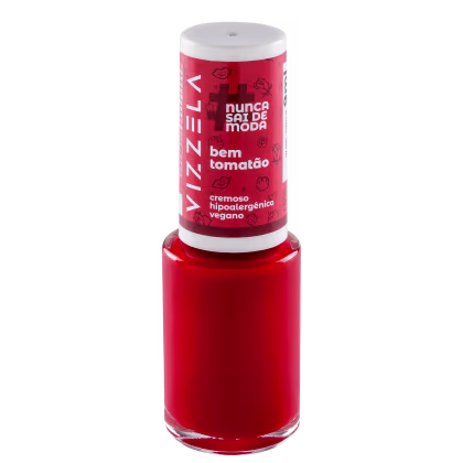 Imagem do produto Vizzela Cosméticos Nunca Sai de Moda Bem Tomatão - Esmalte Cremoso 9ml