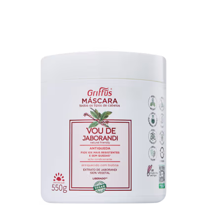 Imagem do produto Griffus Vou de Jaborandi - Máscara Capilar 550g