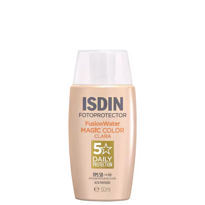 Imagem do produto ISDIN Fusion Water 5 Stars FPS50 Color Clara - Protetor Solar Facial com Cor 50ml
