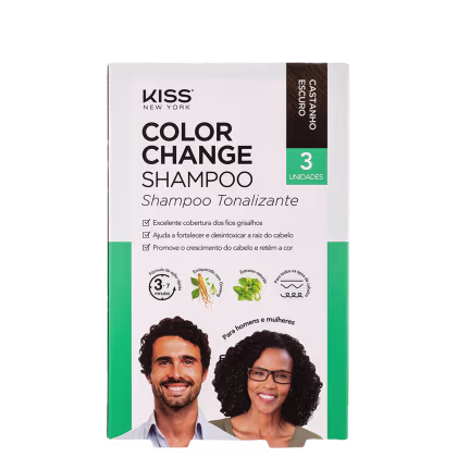 Imagem do produto Kit Kiss New York Color Change Castanho Escuro (3 Unidades)