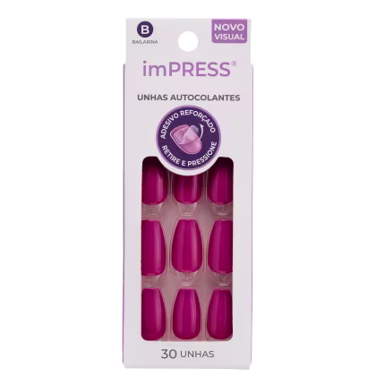 Imagem do produto Kiss New York imPRESS Média Bailarina Amethyst - Unhas Postiças Autocolantes (30 Unidades)