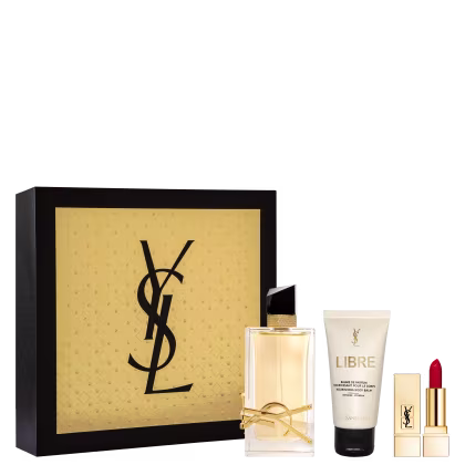 Imagem do produto Conjunto Yves Saint Laurent Libre Feminino - Eau de Parfum 90ml + Loção Corporal 50ml + Batom Rouge Pur Couture Nº 01 Mini 14g