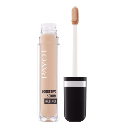 A imagem mostra o Corretivo Líquido Sérum Retinol 20 da marca Payot.