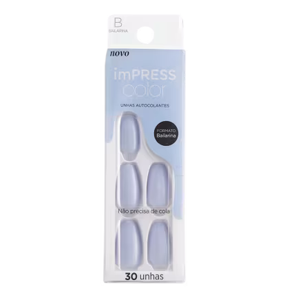 Imagem do produto Kiss New York Impress Color Bailarina Cloudless - Unhas Postiças Autocolantes (30 Unidades)