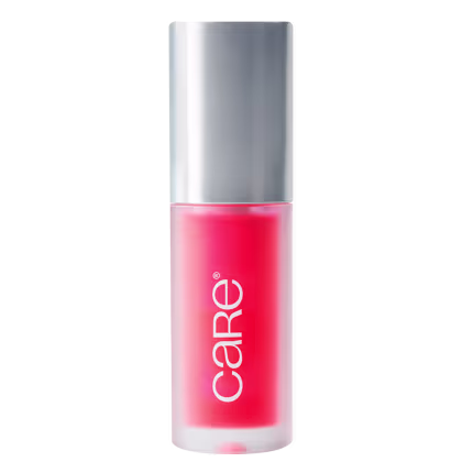 A imagem mostra uma embalagem transparente que permite ver a cor do produto e uma tampa cinza.