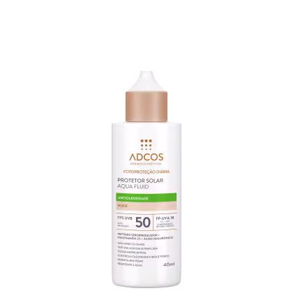 Imagem do produto Adcos Fotoproteção Diária Aqua Fluid FPS50 Nude - Protetor Solar Facial com Cor 40ml