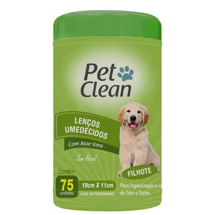 Imagem do produto Pet Clean Filhotes - Lenços Umedecidos (75 Unidades)