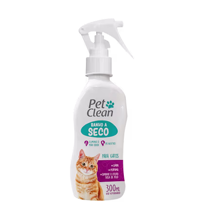 Imagem do produto Pet Clean Banho a Seco para Gatos - Spray de Limpeza 300ml