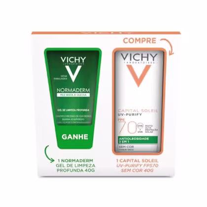 Imagem do produto Kit Vichy Gel de Limpeza Normaderm + Protetor Solar UV-Purify FPS70 (2 Produtos)
