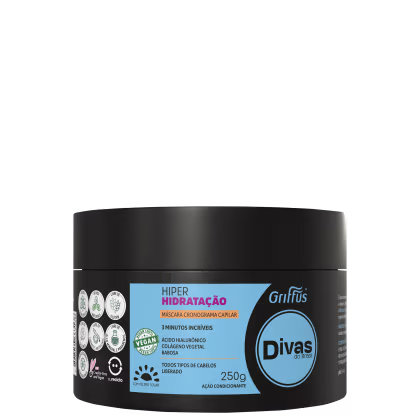 Imagem do produto Griffus Divas do Brasil Hiper Hidratação - Máscara Capilar 250g