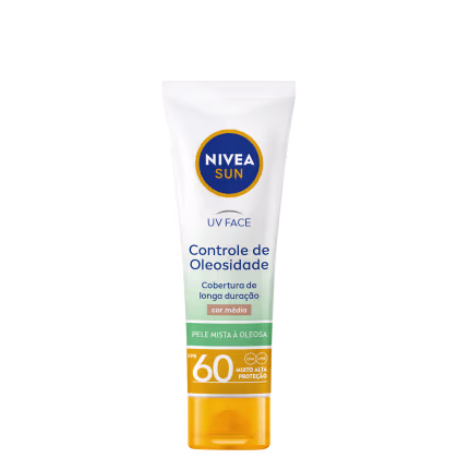 Imagem do produto NIVEA SUN UV Face Controle de Oleosidade FPS 60 Média - Protetor Solar Facial com Cor 50ml