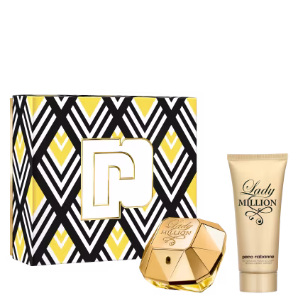 Imagem do produto Conjunto Lady Million Rabanne Feminino - Perfume Eau de Parfum 80ml + Creme Corporal 100ml