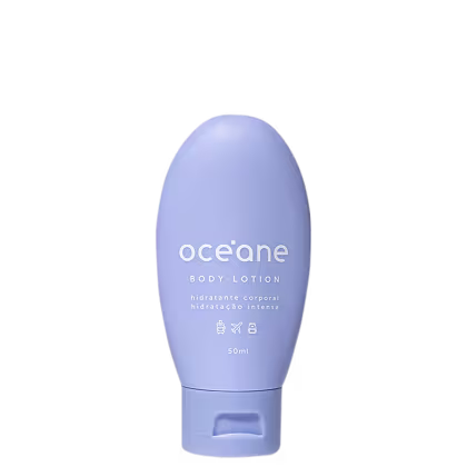 Embalagem em bisnaga azul claro com letras brancas.